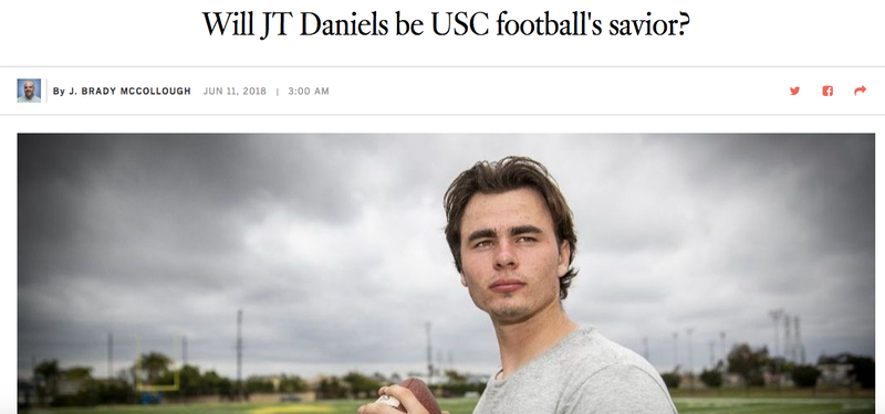 Illustration for article titled USC Is Ready To Unveil Its Next Golden Boy Quarterback